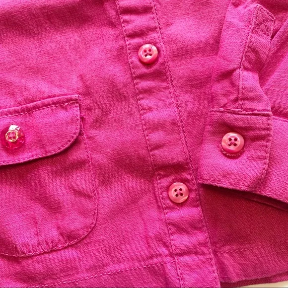 🌸New🌸 Crazy 8 Little Girl Linen Shirt Top Size Medium 7/8 NWT - Picture 5 of 5